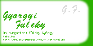 gyorgyi fuleky business card