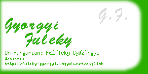 gyorgyi fuleky business card